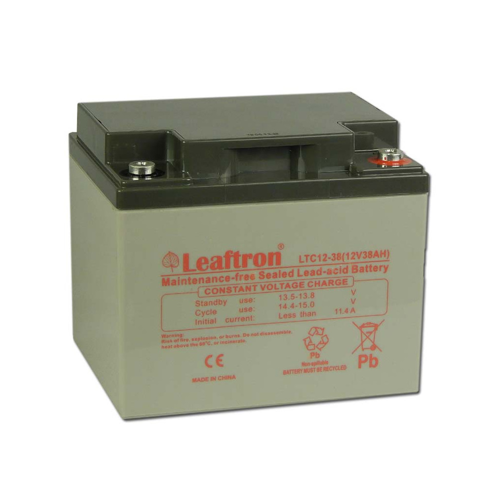 Leaftron 12V 38Ah Ciklkus Zselés Akkumulátor LTC12-38 Leaftron 12V 38Ah Ciklkus Zselés Akkumulátor LTC12-38
