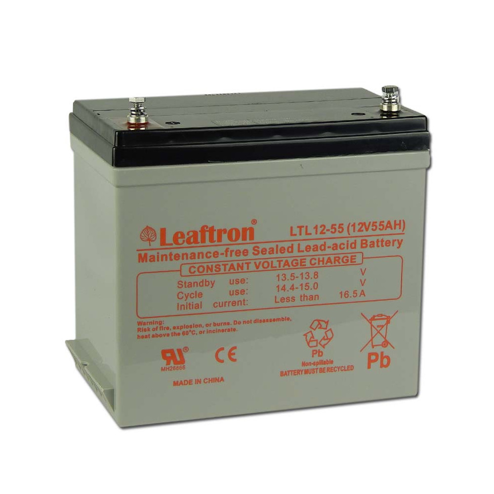 Leaftron 12V 55Ah Zselés akkumulátor LTL12-55 Leaftron 12V 55Ah Zselés akkumulátor LTL12-55