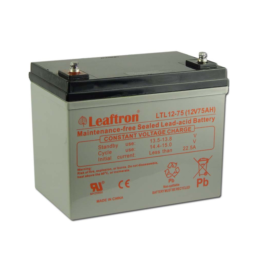 Leaftron 12V 75Ah Zselés akkumulátor LTL12-75 Leaftron 12V 75Ah Zselés akkumulátor LTL12-75