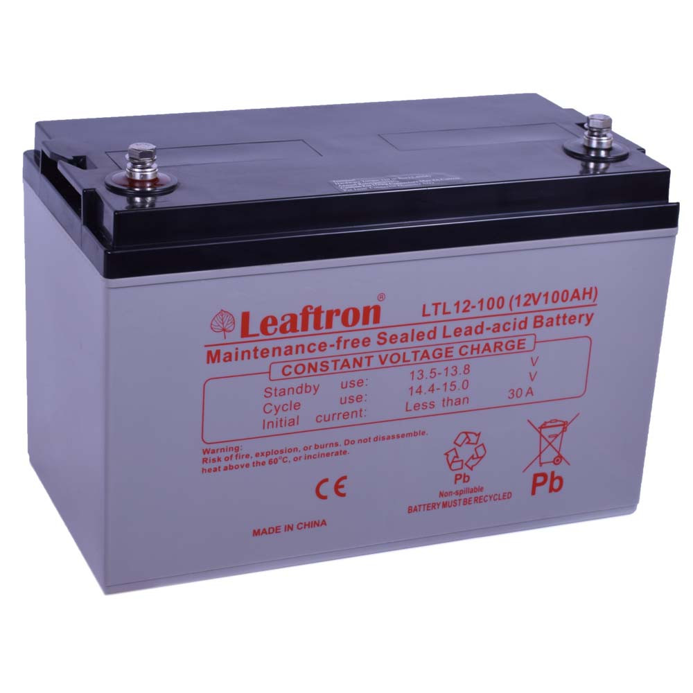 Leaftron 12V 100Ah Zselés akkumulátor LTL12-100 Leaftron 12V 100Ah Zselés akkumulátor LTL12-100