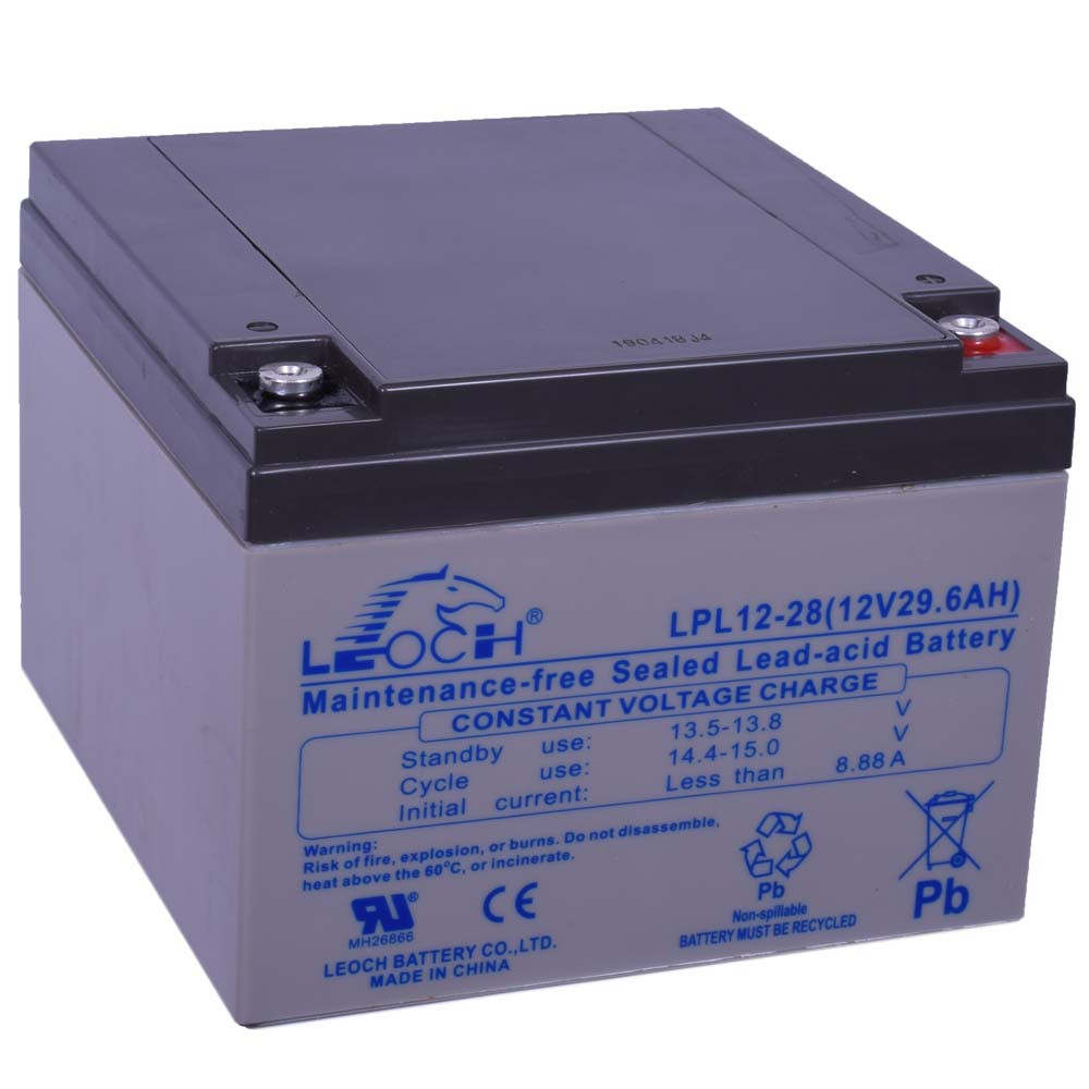 Leoch 12V 28Ah Longlife Zselés akkumulátor LPL12-28