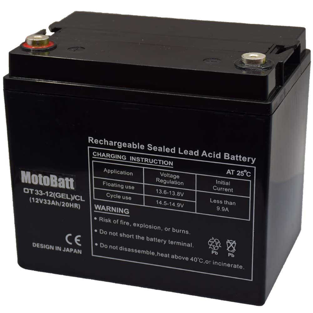 MotoBatt 12V 33Ah Ciklikus Zselés Akkumulátor OT33-12