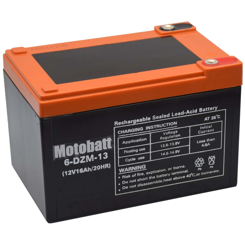 Motobatt (6-DZM-13) 12V 16Ah Ciklikus zselés akkumulátor elektromos kerékpárba Motobatt (6-DZM-13) 12V 16Ah Ciklikus zselés akkumulátor elektromos kerékpárba