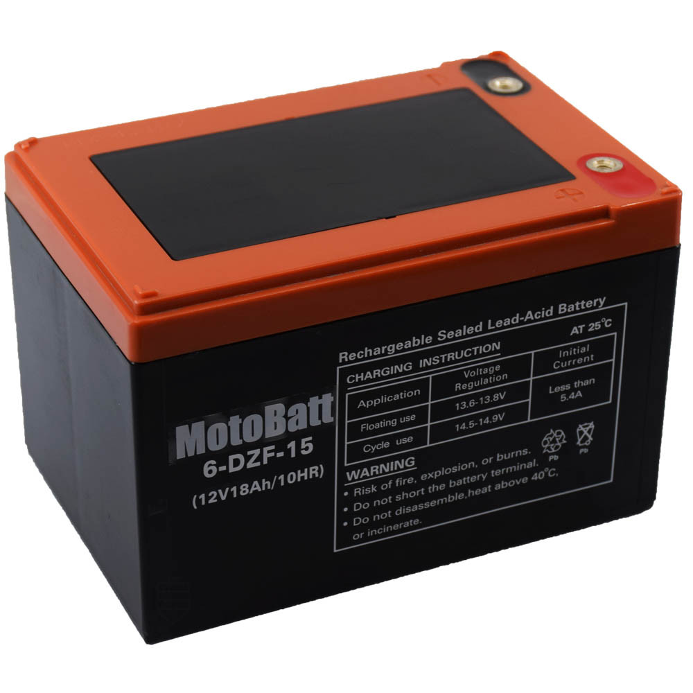 Motobatt (6-DZF-15) 12V 18Ah Ciklikus zselés akkumulátor elektromos kerékpárba Motobatt (6-DZF-15) 12V 18Ah Ciklikus zselés akkumulátor elektromos kerékpárba