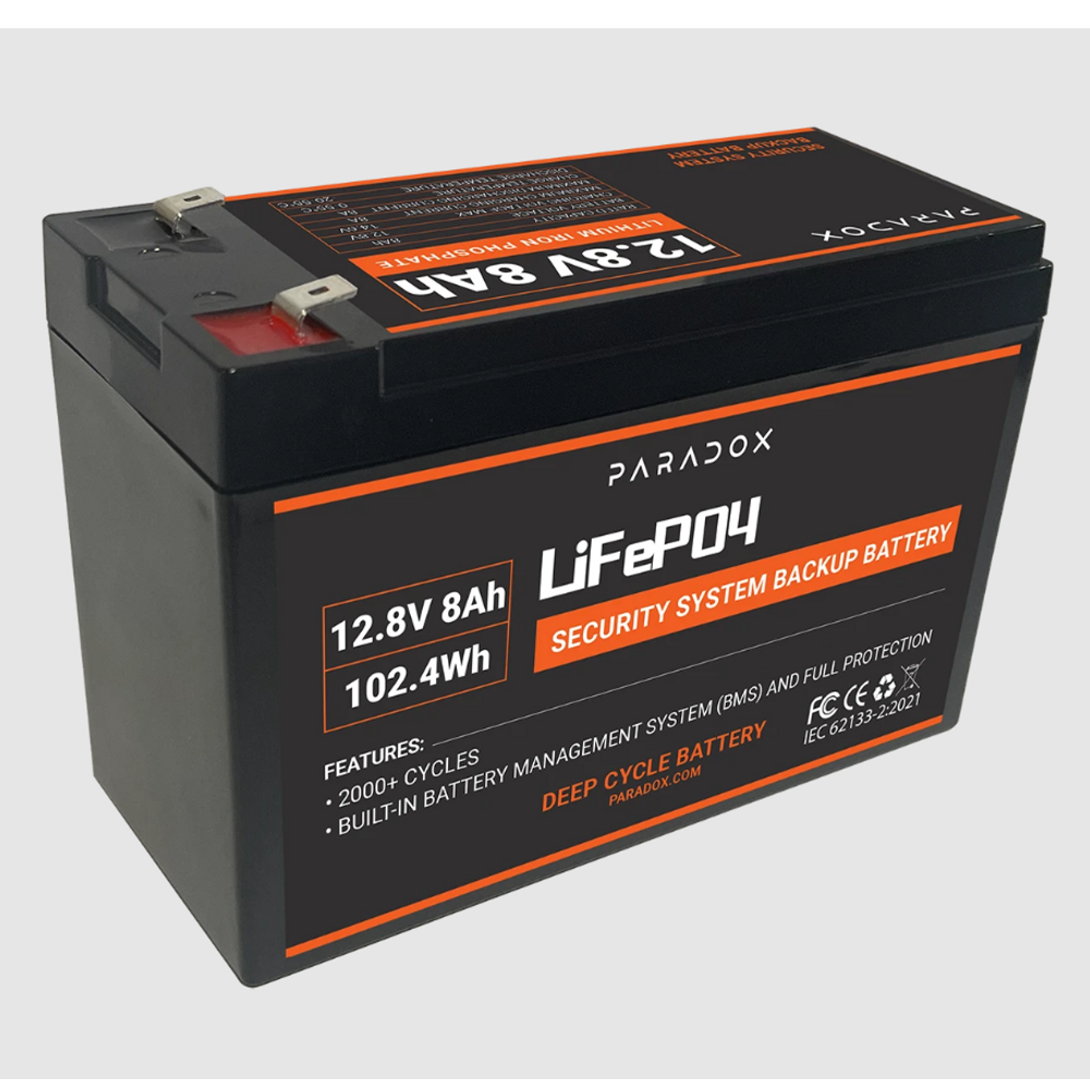 Paradox 12.8V 8Ah, 102,4Wh Lítium vas foszfát (LiFePo4) ciklikus akkumulátor