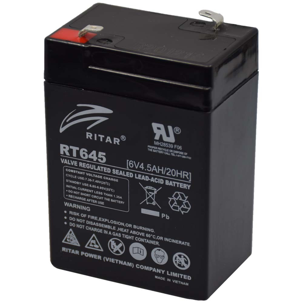 Ritar 6V 4,5Ah Zselés akkumulátor RT645 Ritar 6V 4,5Ah Zselés akkumulátor RT645