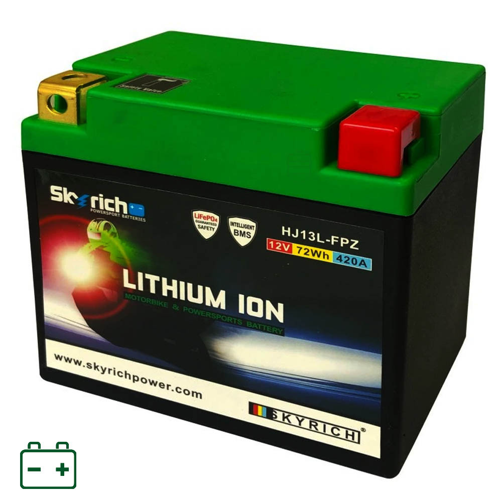 Motor akkumulátor Skyrich Lithium HJ13L-FPZ 420A indítóáram JOBB +