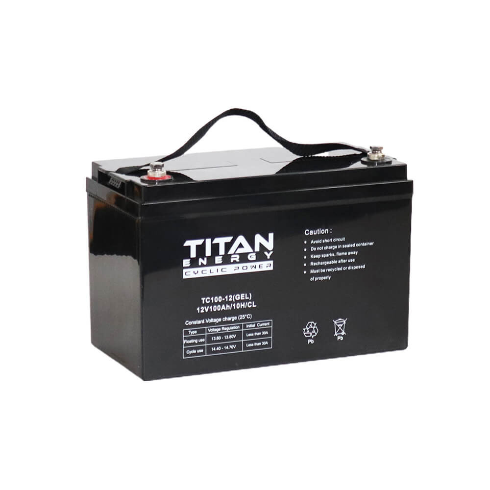 Titan Erergy 12V 100Ah TC100-12 Ciklikus Szolár GÉL akkumulátor