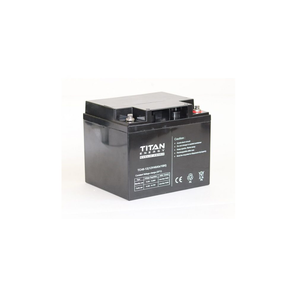 TitanEnergy CyclicPower TC40-12 12V 40Ah Ciklikus Zselés akkumulátor TitanEnergy CyclicPower TC40-12 12V 40Ah Ciklikus Zselés akkumulátor