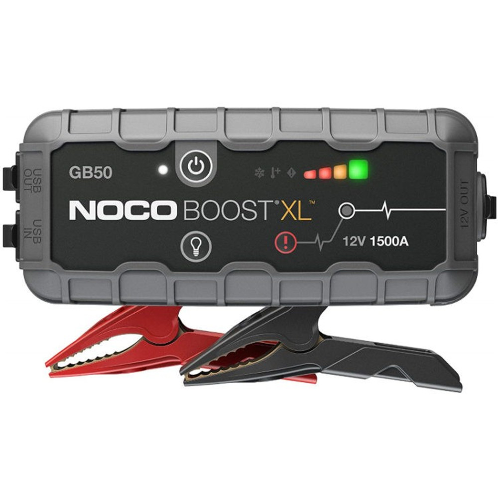 NOCO GB50 indításrásegítő (12V 1500 Amper), BOOST XL, Bikázó, Lámpa, Power Bank