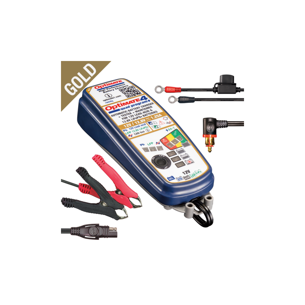 TecMate Optimate 4 QUAD Premium (BMW) akkumulátor töltő (12V 1,25A)