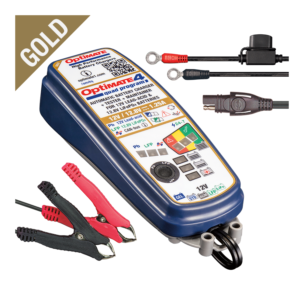 TecMate Optimate 4 QUAD akkumulátor töltő (12V 1,25A)