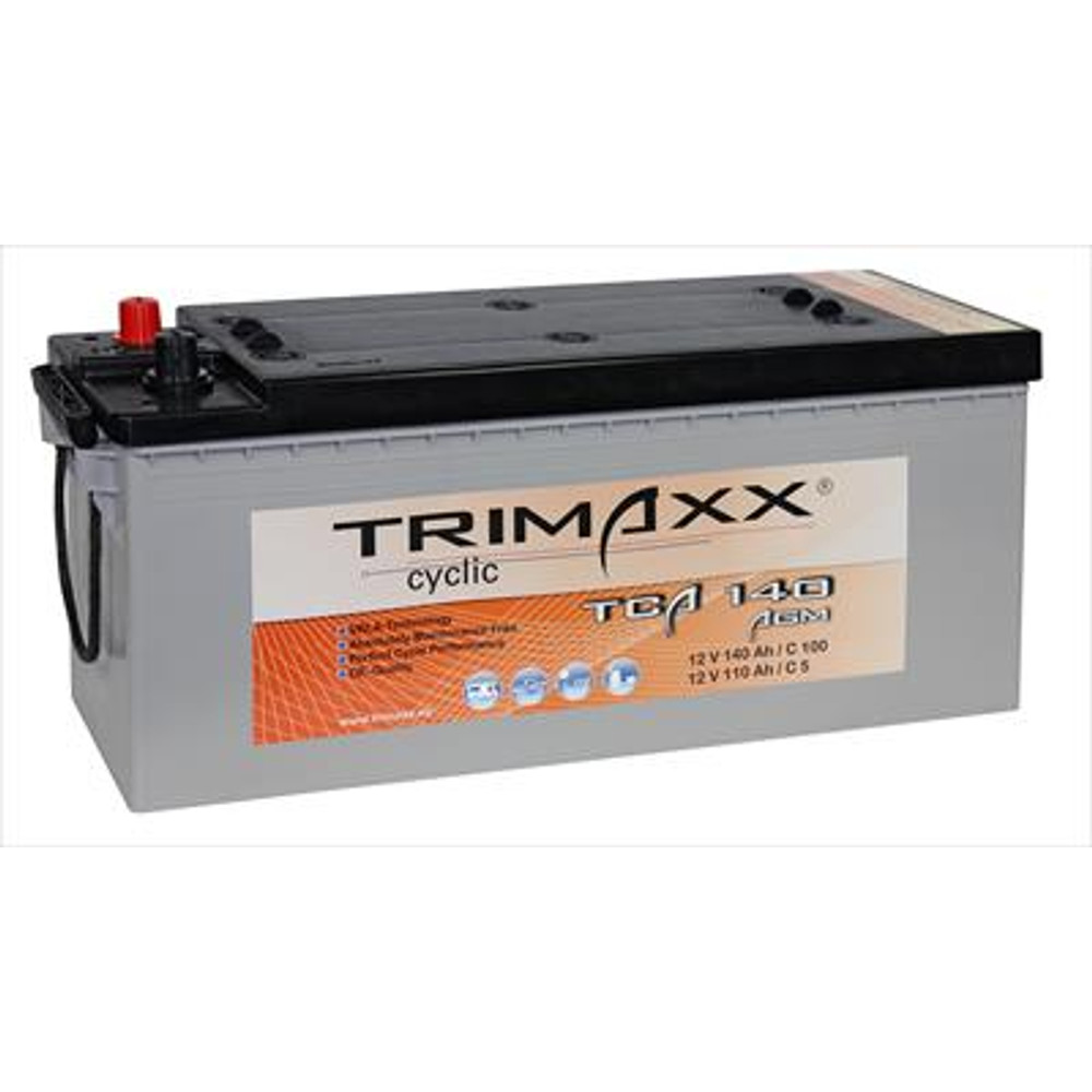 Trimaxx 12V 140Ah Ciklikus Zselés Akkumulátor TCA-140 Trimaxx 12V 140Ah Ciklikus Zselés Akkumulátor TCA-140