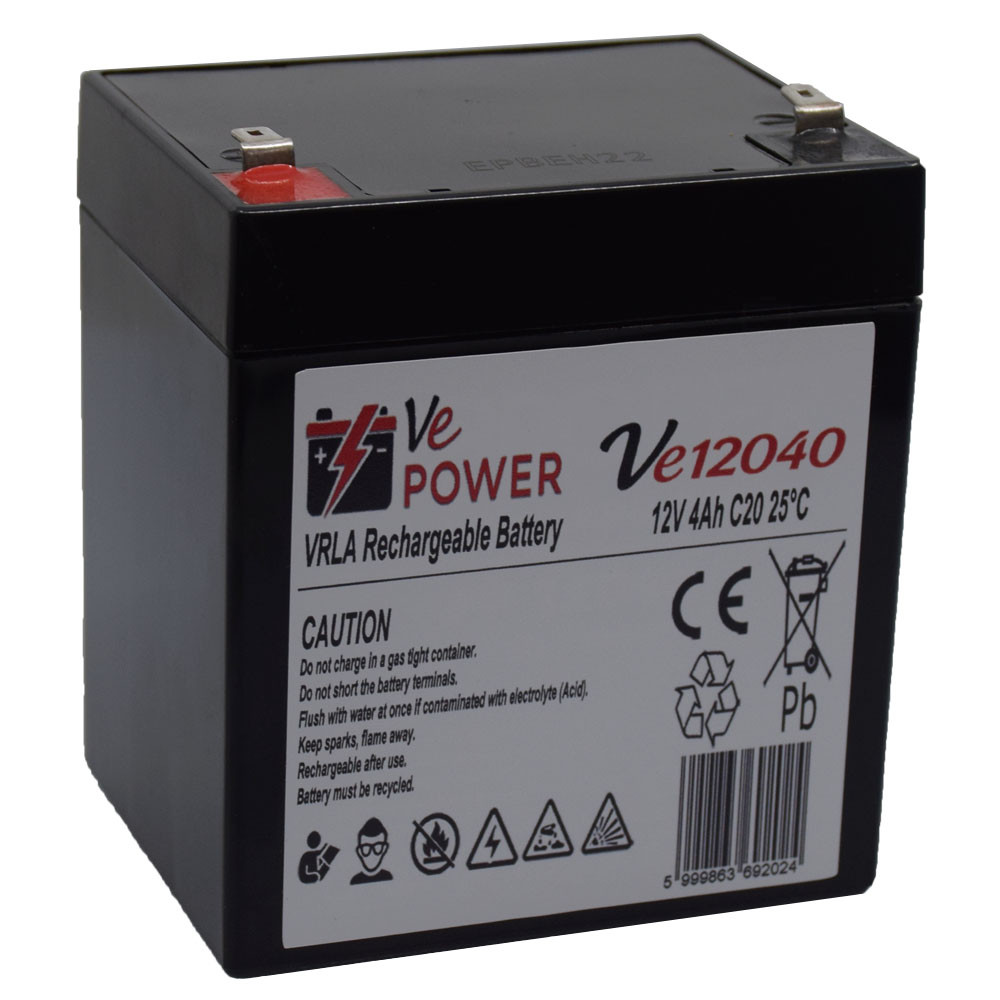 Ve POWER 12V 4Ah zselés akkumulátor Ve12040 Ve POWER 12V 4Ah zselés akkumulátor Ve12040