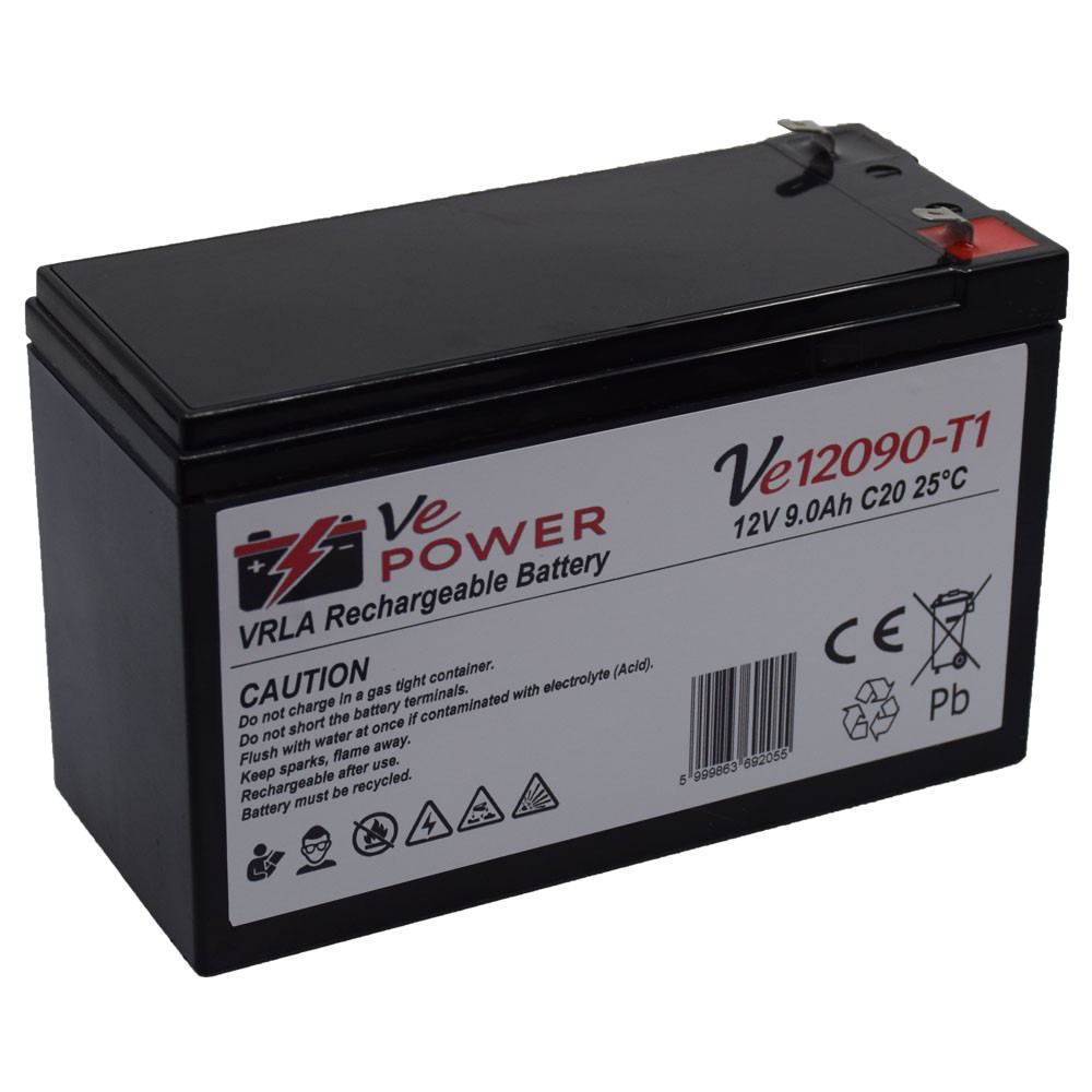 Ve POWER 12V 9Ah zselés akkumulátor Ve12090 T1 csatlakozóval Ve POWER 12V 9Ah zselés akkumulátor Ve12090 T1 csatlakozóval