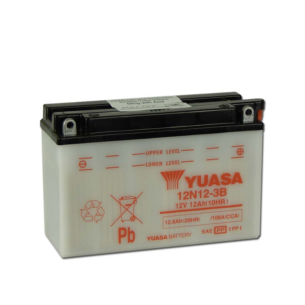 Yuasa 12N12-3B 12V 12Ah Motor akkumulátor sav nélkül