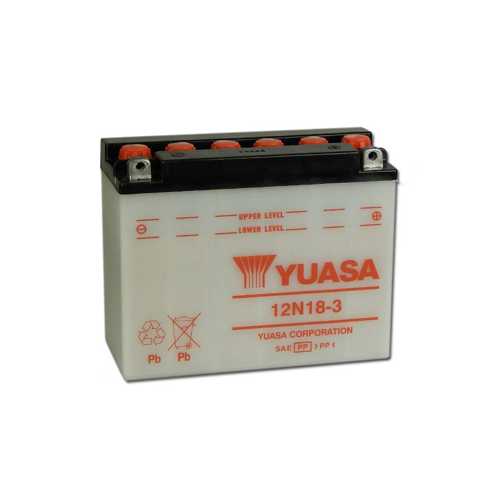 Yuasa 12N18-3 12V 18Ah Motor akkumulátor sav nélkül