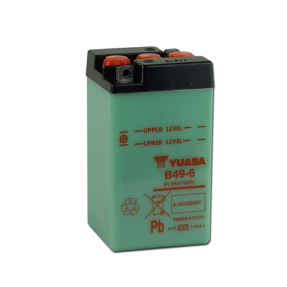 Yuasa B49-6 6V 8Ah Motor akkumulátor sav nélkül
