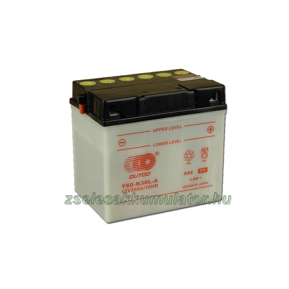 OUTDO Y60-N30L-A 12V 30Ah Motor akkumulátor sav nélkül