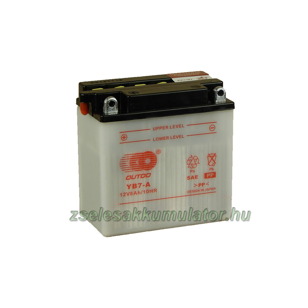 OUTDO YB7-A 12V 8Ah Motor akkumulátor sav nélkül
