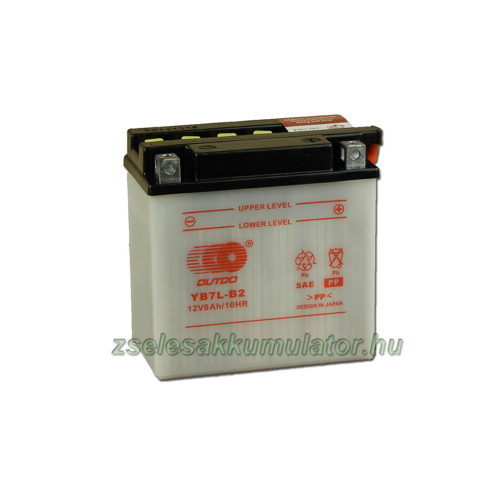 OUTDO YB7L-B2 12V 8Ah Motor akkumulátor sav nélkül