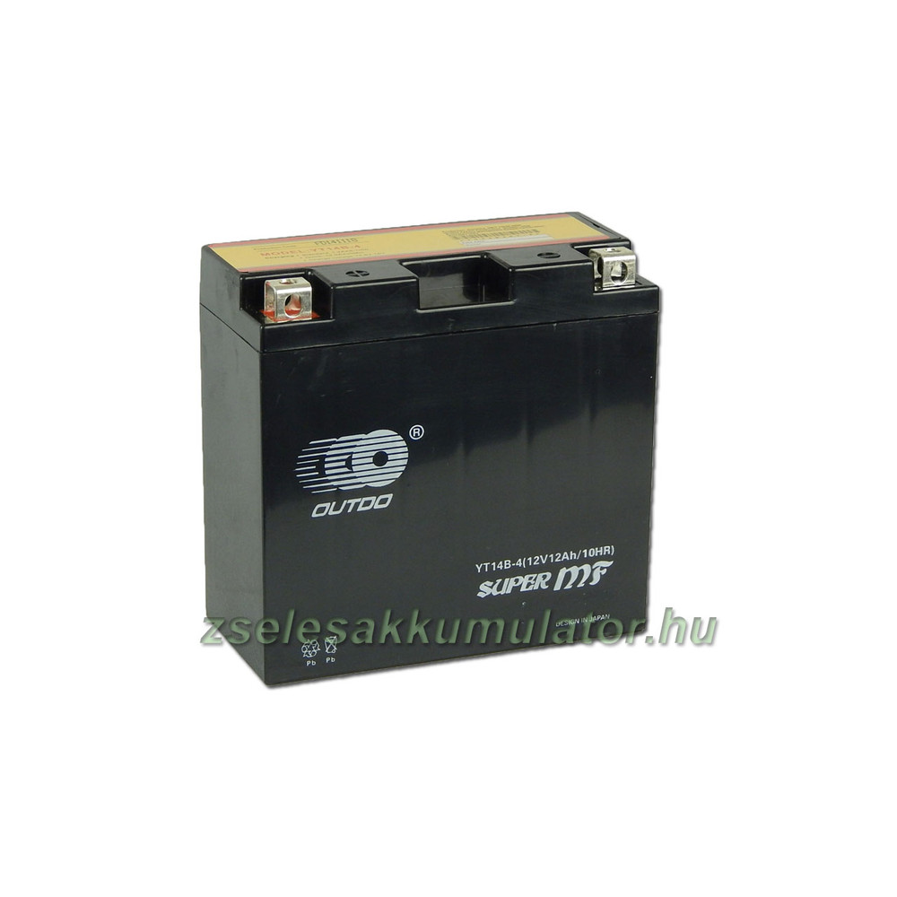 OUTDO YT14B-BS 12V 12Ah Motor akkumulátor OUTDO YT14B-BS 12V 12Ah Motor akkumulátor