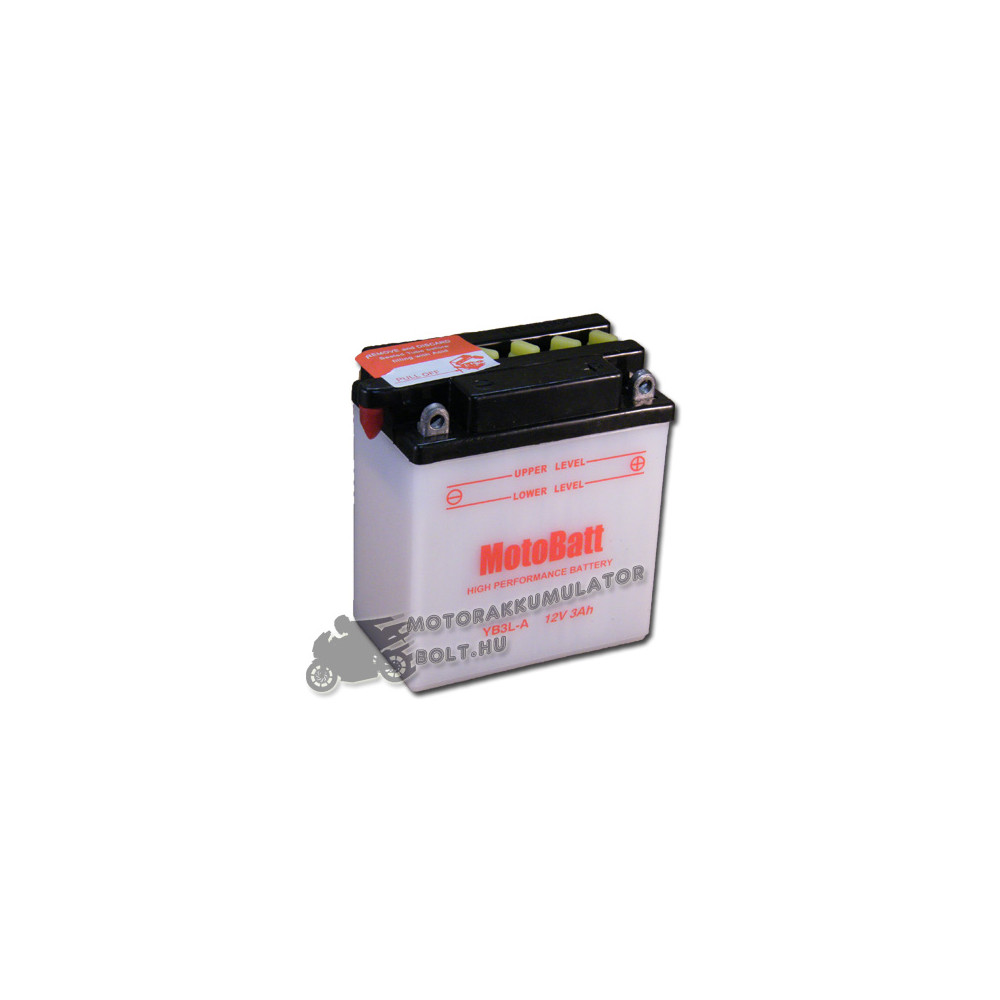 MotoBatt YB3L-A 12V 3Ah Motor akkumulátor sav nélkül MotoBatt YB3L-A 12V 3Ah Motor akkumulátor sav nélkül