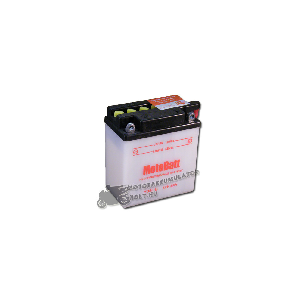 MotoBatt YB3L-B 12V 3Ah Motor akkumulátor sav nélkül MotoBatt YB3L-B 12V 3Ah Motor akkumulátor sav nélkül