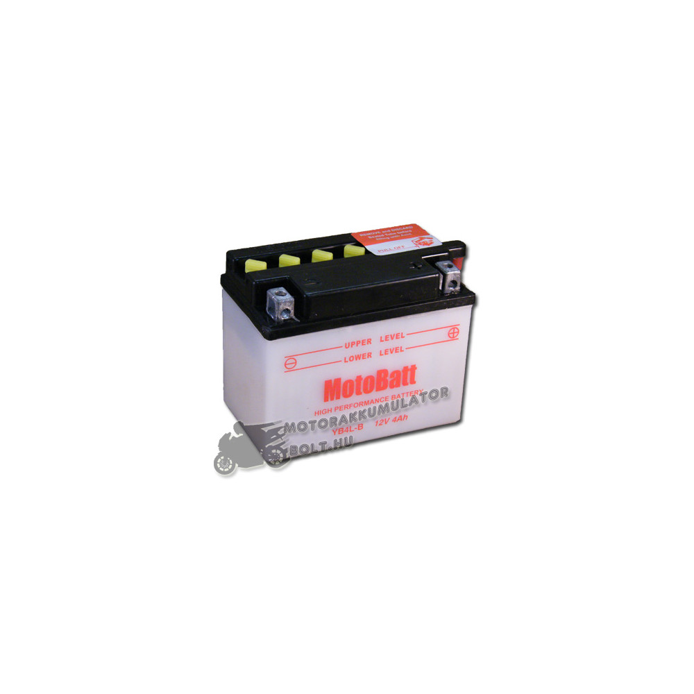 MotoBatt YB4L-B 12V 4Ah Motor akkumulátor sav nélkül MotoBatt YB4L-B 12V 4Ah Motor akkumulátor sav nélkül