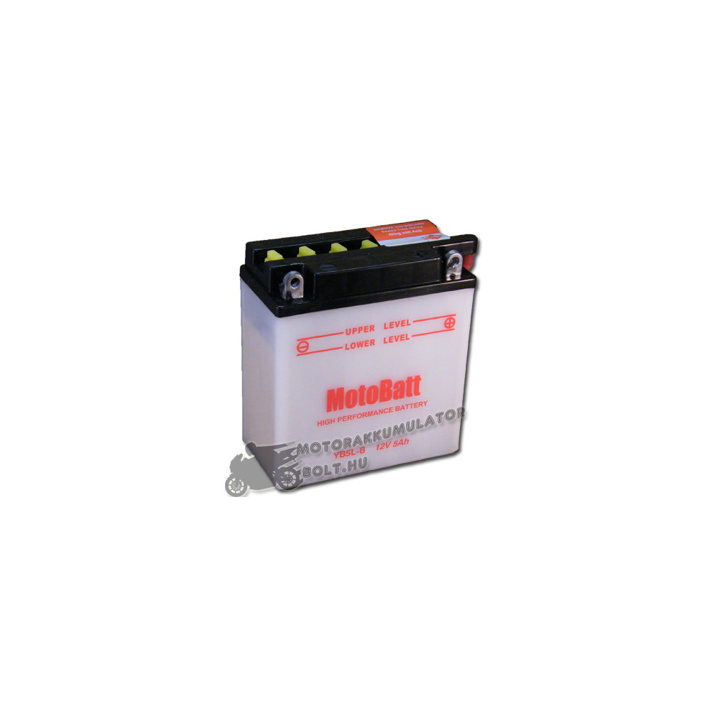 MotoBatt YB5L-B 12V 5Ah Motor akkumulátor sav nélkül MotoBatt YB5L-B 12V 5Ah Motor akkumulátor sav nélkül