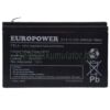 Europower 12V 6Ah F2- F1 zselés akkumulátor oldalnézet