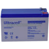 12V 7Ah Ultracell zselés akkumulátor előlnézet