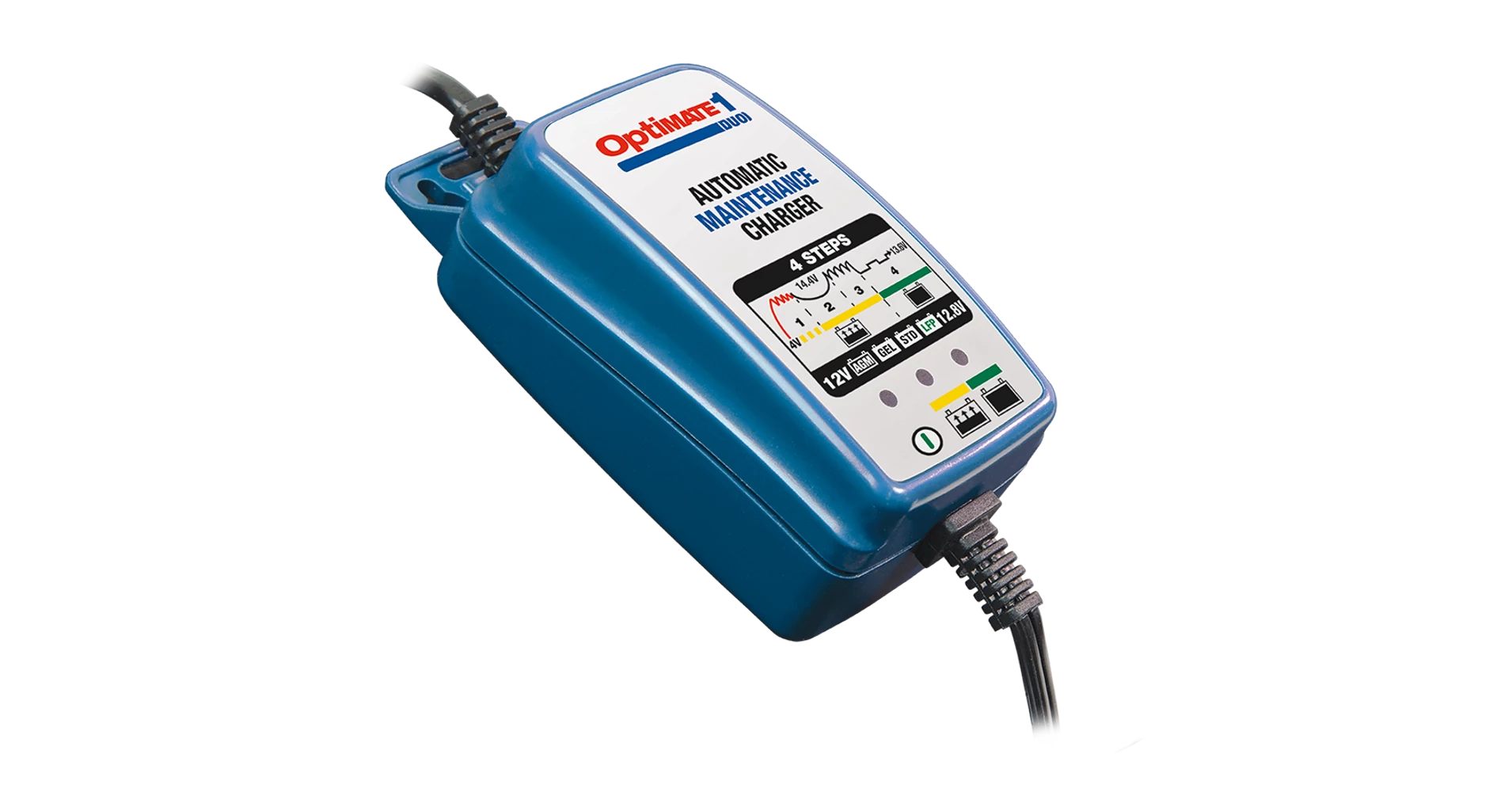 TecMate OptiMate 1 Duo TM409 - 12V Lead-Acid & 12.8V Lithium Battery Charger