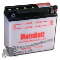 MotoBatt 12N5,5-3B 12V 5,5Ah Motor akkumulátor sav nélkül MotoBatt 12N5,5-3B 12V 5,5Ah Motor akkumulátor sav nélkül