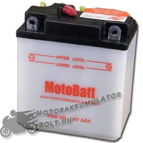 MotoBatt 6N6-3B 6V 6Ah Motor akkumulátor sav nélkül MotoBatt 6N6-3B 6V 6Ah Motor akkumulátor sav nélkül