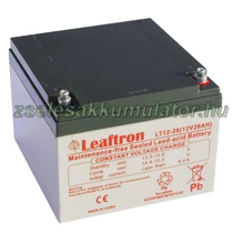 Leaftron 12V 28Ah  Zselés akkumulátor LT12-28