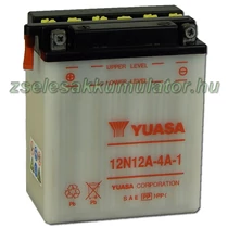 Yuasa 12N12A-4A-1 12V 12Ah Motor akkumulátor sav nélkül Yuasa 12N12A-4A-1 12V 12Ah Motor akkumulátor sav nélkül