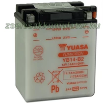 Yuasa YB14-B2 12V 14Ah Motor akkumulátor sav nélkül Yuasa YB14-B2 12V 14Ah Motor akkumulátor sav nélkül