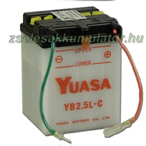 Yuasa YB2,5L-C 12V 2,5Ah Motor akkumulátor sav nélkül Yuasa YB2,5L-C 12V 2,5Ah Motor akkumulátor sav nélkül