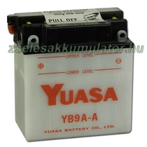 Yuasa YB9A-A 12V 9Ah Motor akkumulátor sav nélkül Yuasa YB9A-A 12V 9Ah Motor akkumulátor sav nélkül