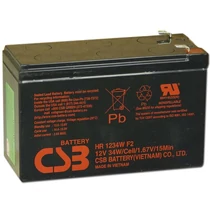  CSB 12V 9Ah Zselés Akkumulátor HR 1234W F2