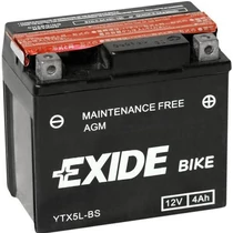 Exide ETX5L-BS (YTX5L-BS) 12V 4Ah gondozásmentes AGM (zselés) motor akkumulátor Exide ETX5L-BS (YTX5L-BS) 12V 4Ah gondozásmentes AGM (zselés) motor akkumulátor