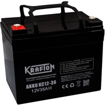 Krafton KC12-36  12V 36Ah Ciklikus Zselés akkumulátor elektromos kerékpárba