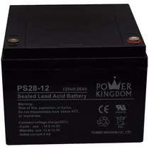 Power Kingdom PS28-12 12V 28Ah Zselés akkumulátor 