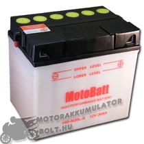 MotoBatt Y60-N30L-A 12V 30Ah Motor akkumulátor sav nélkül MotoBatt Y60-N30L-A 12V 30Ah Motor akkumulátor sav nélkül