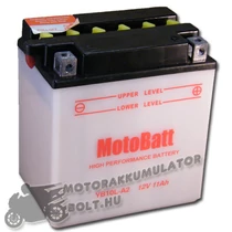 MotoBatt YB10L-A2 12V 11Ah Motor akkumulátor sav nélkül MotoBatt YB10L-A2 12V 11Ah Motor akkumulátor sav nélkül