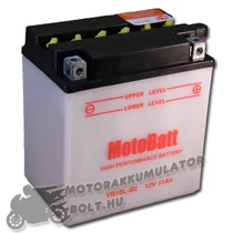 MotoBatt YB10L-B2 12V 11Ah Motor akkumulátor sav nélkül MotoBatt YB10L-B2 12V 11Ah Motor akkumulátor sav nélkül