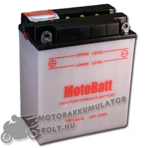 MotoBatt YB12A-A 12V 12Ah Motor akkumulátor sav nélkül MotoBatt YB12A-A 12V 12Ah Motor akkumulátor sav nélkül