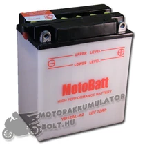 MotoBatt YB12AL-A2 12V 12Ah Motor akkumulátor sav nélkül MotoBatt YB12AL-A2 12V 12Ah Motor akkumulátor sav nélkül