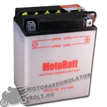 MotoBatt YB14L-B2 12V 14Ah Motor akkumulátor sav nélkül MotoBatt YB14L-B2 12V 14Ah Motor akkumulátor sav nélkül
